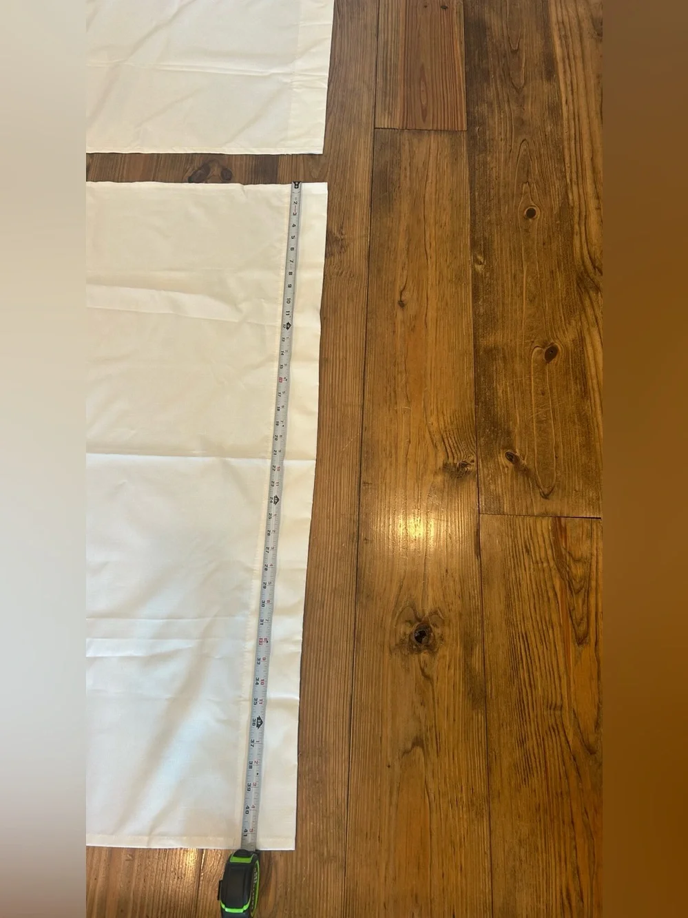 White Linen-Style curtains (2 panel set) measurements shown in picture